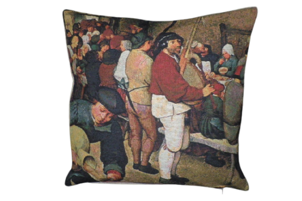 Gobelínový povlak na polštář - Le repas de noce by PIETER BRUEGEL LANCIEN